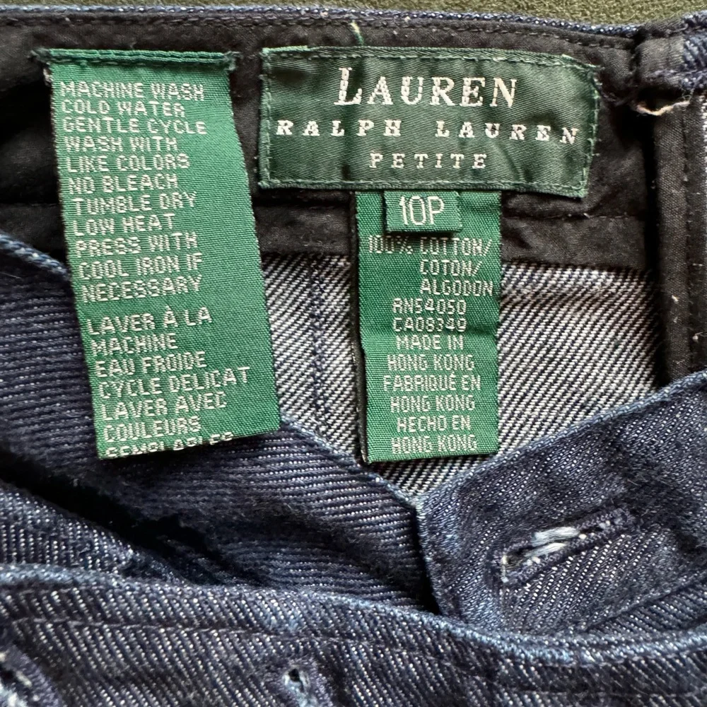 Lauren Ralph Lauren Sailor Pant Cotton Denim Navy 10P - Picture 8 of 9